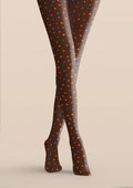 Viken Plan Brownish Dainty florals Tights Hosiery Pantyhose