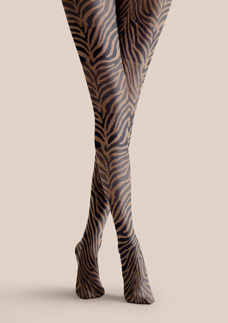 Viken Plan Wild Tiger Pattern Tights Hosiery Pantyhose