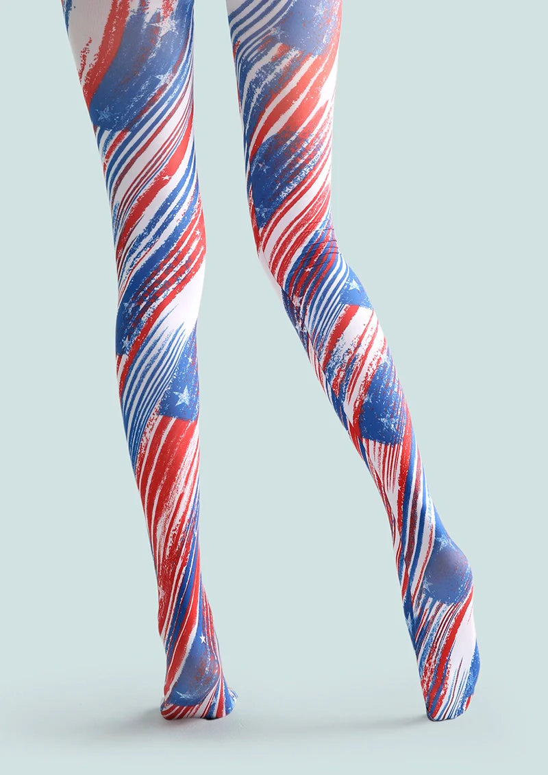 Viken Plan Art Print Tights Personality Pantyhose/Tights [US Stars Stripes]