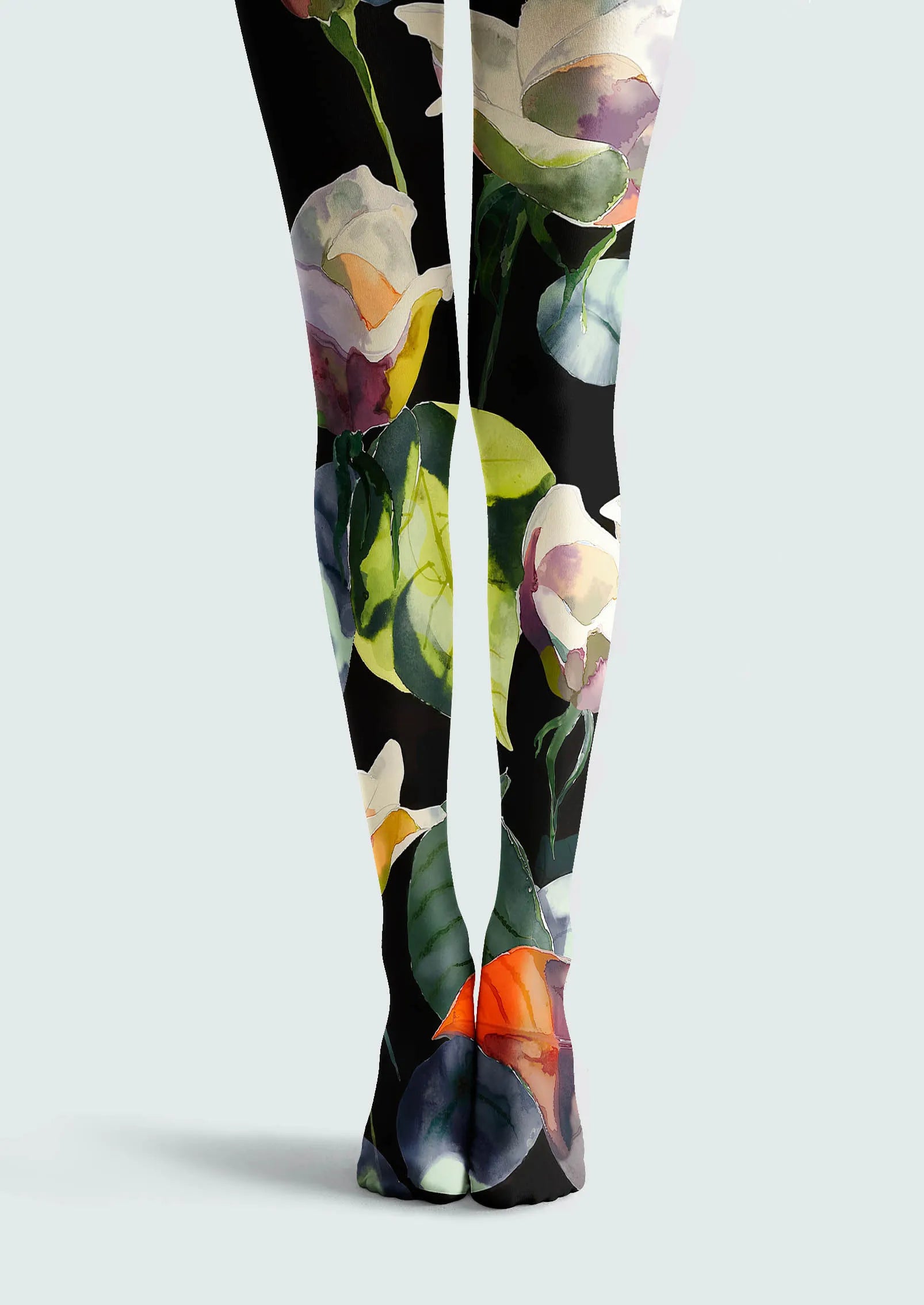 Viken Plan Fashion Printed Tights Personality Pantyhose/Tights [Ink Garden]