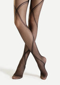 Viken Plan Black bandage stripes Tights Hosiery Pantyhose