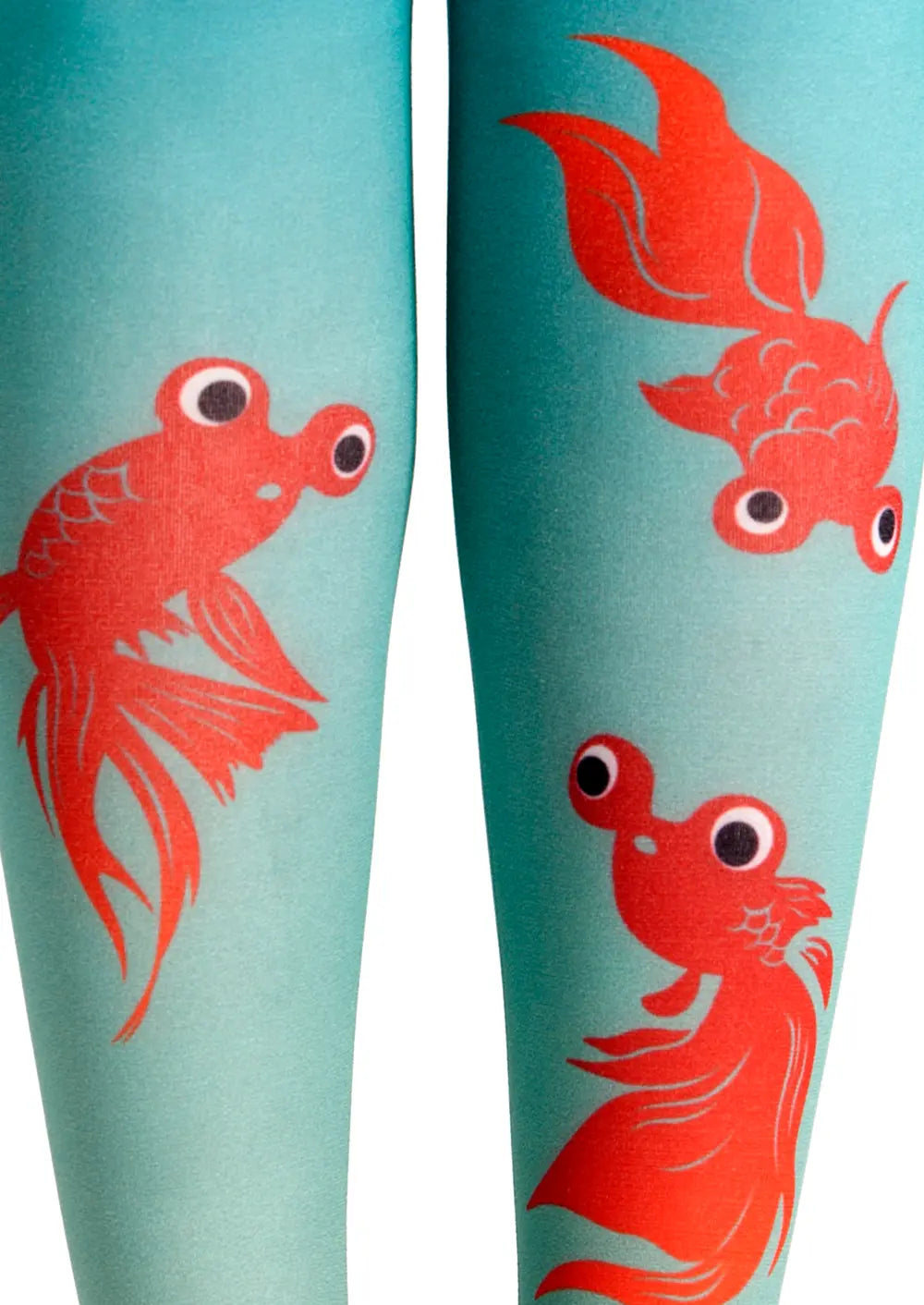 Viken Plan Fun Art Print Tights versatile Pantyhose/Tights [Goldfish]