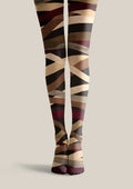 Viken Plan Geometric Art Woven Rhythm Tights Hosiery Pantyhose