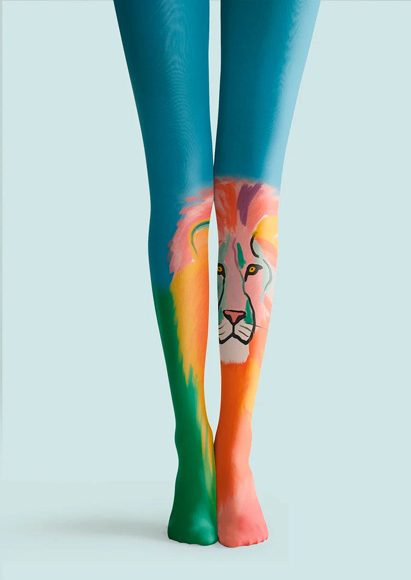 Viken Plan Colorful Lion Tights Hosiery Pantyhose