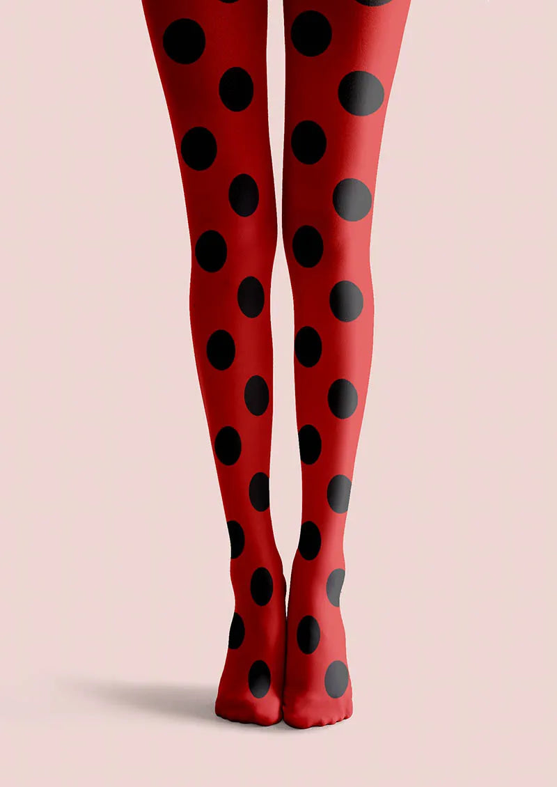 Viken Plan Red Dots Tights Hosiery Pantyhose