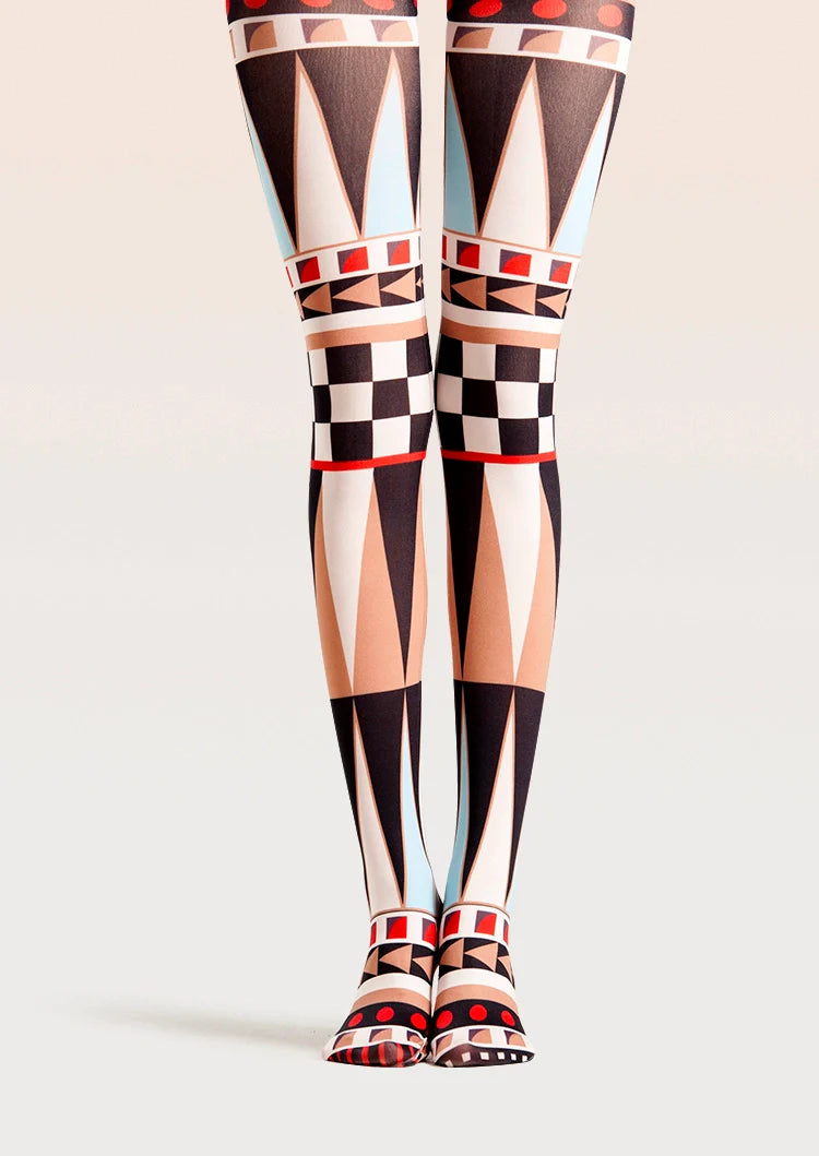 Viken Plan Gypsy Check Tights Hosiery Pantyhose