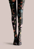 Viken Plan Midnight Garden Floral Tights Hosiery Pantyhose