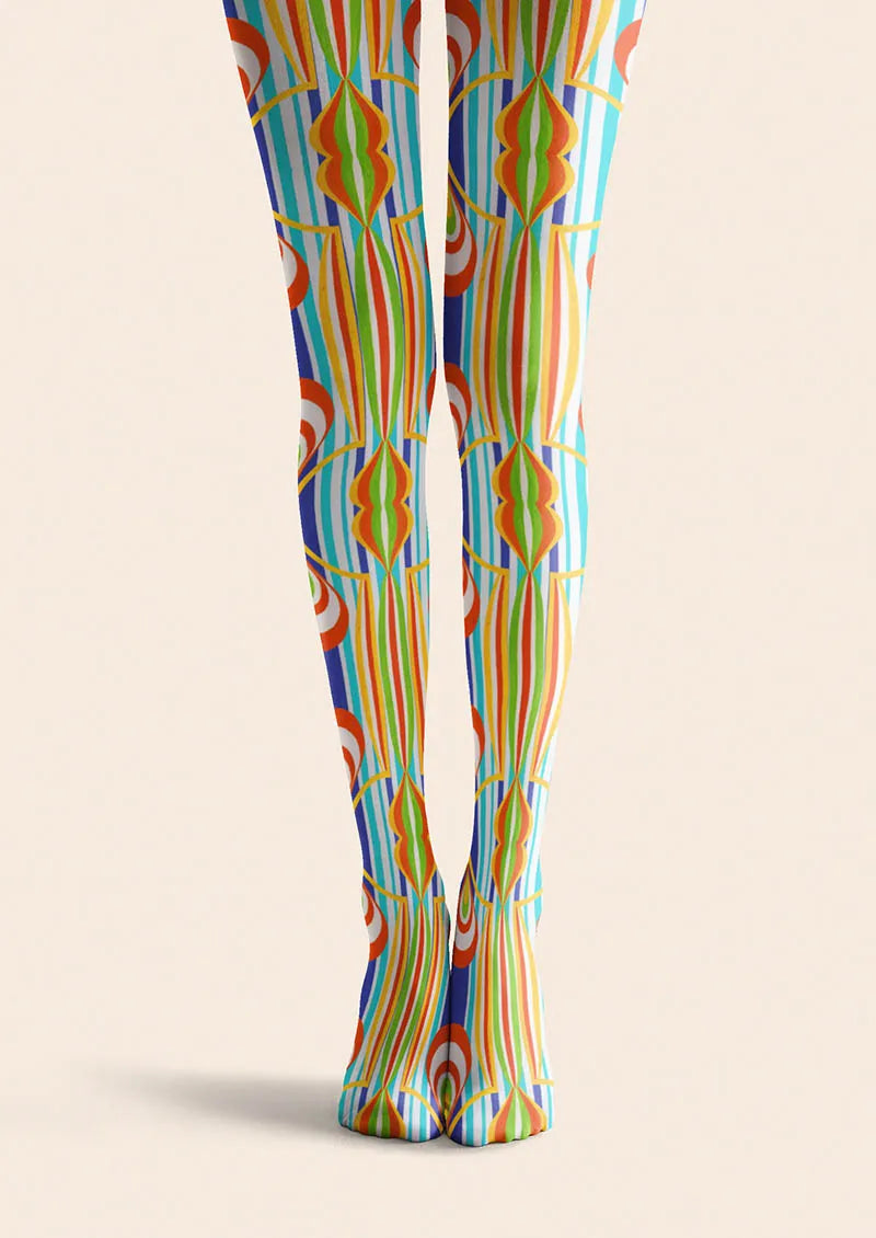 Viken Plan Broken Stripe Tights Hosiery Pantyhose