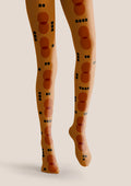 Viken Plan Caramel Totem Tights Hosiery Pantyhose