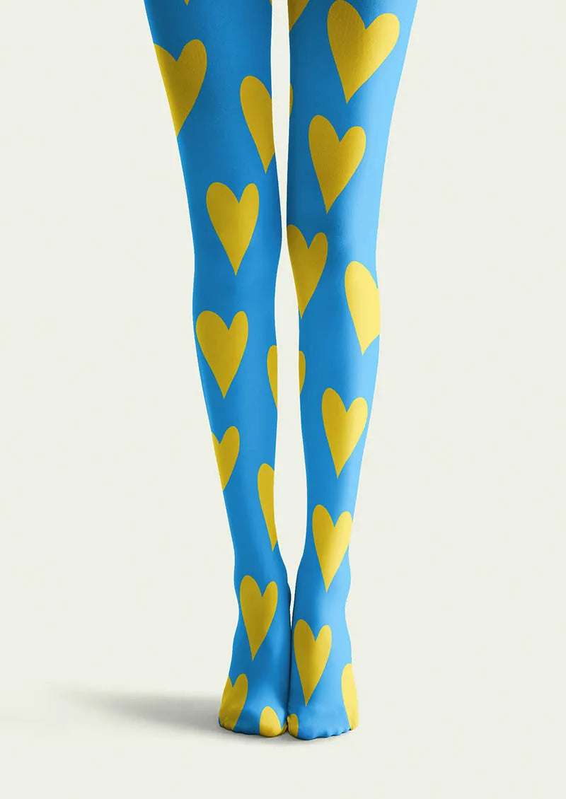 Viken Plan Valentine's Day Sunny Hearts Tights Hosiery Pantyhose