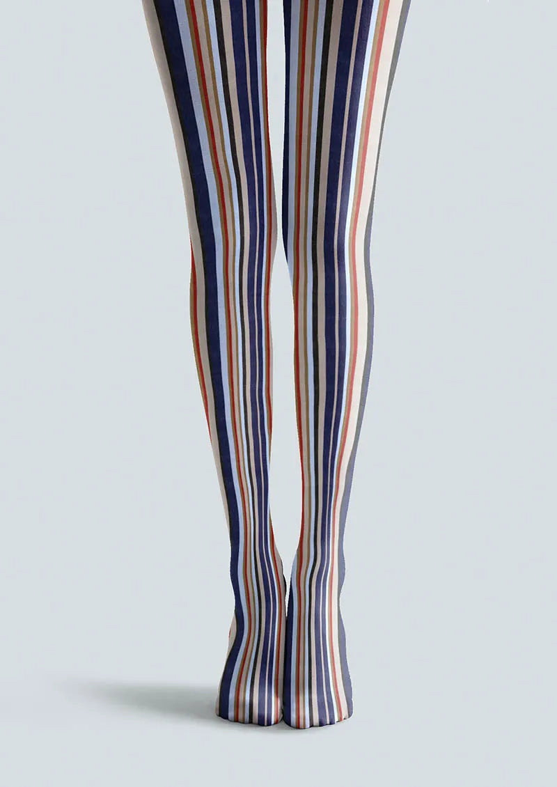 Viken Plan Geometric Art Cool Stripes Tights Hosiery Pantyhose