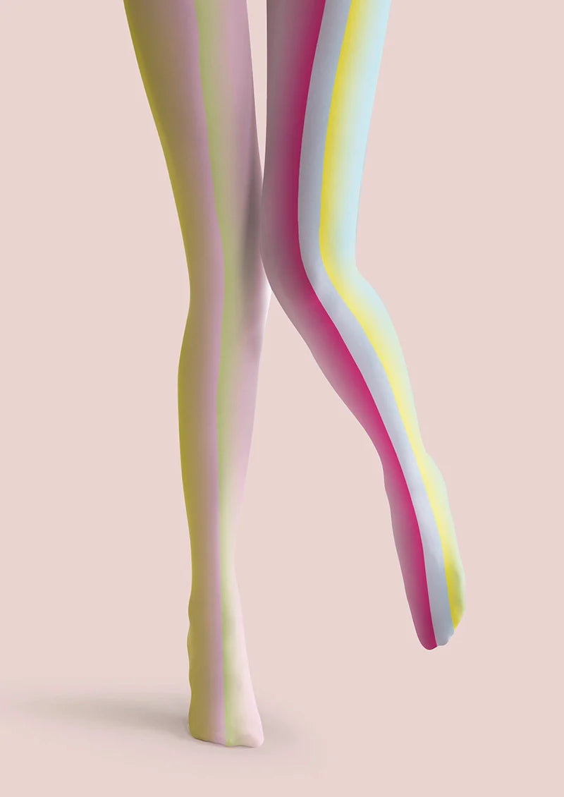 Viken Plan Rainbow Light stripes Tights Hosiery Pantyhose