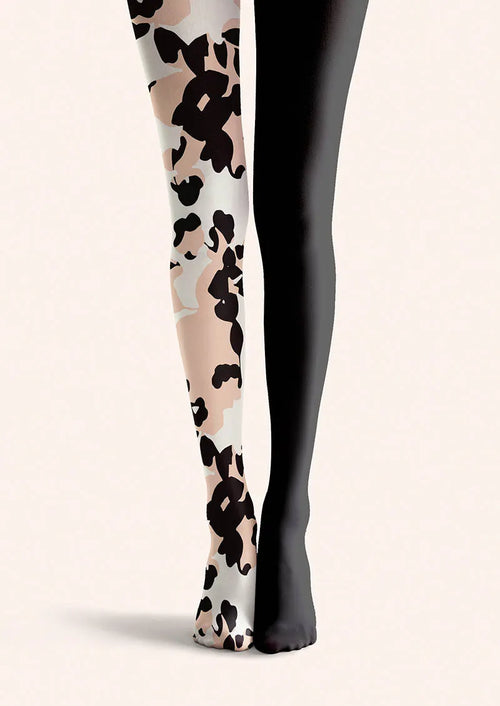 Viken Plan Abstract Leaf Shadow Tights Hosiery Pantyhose