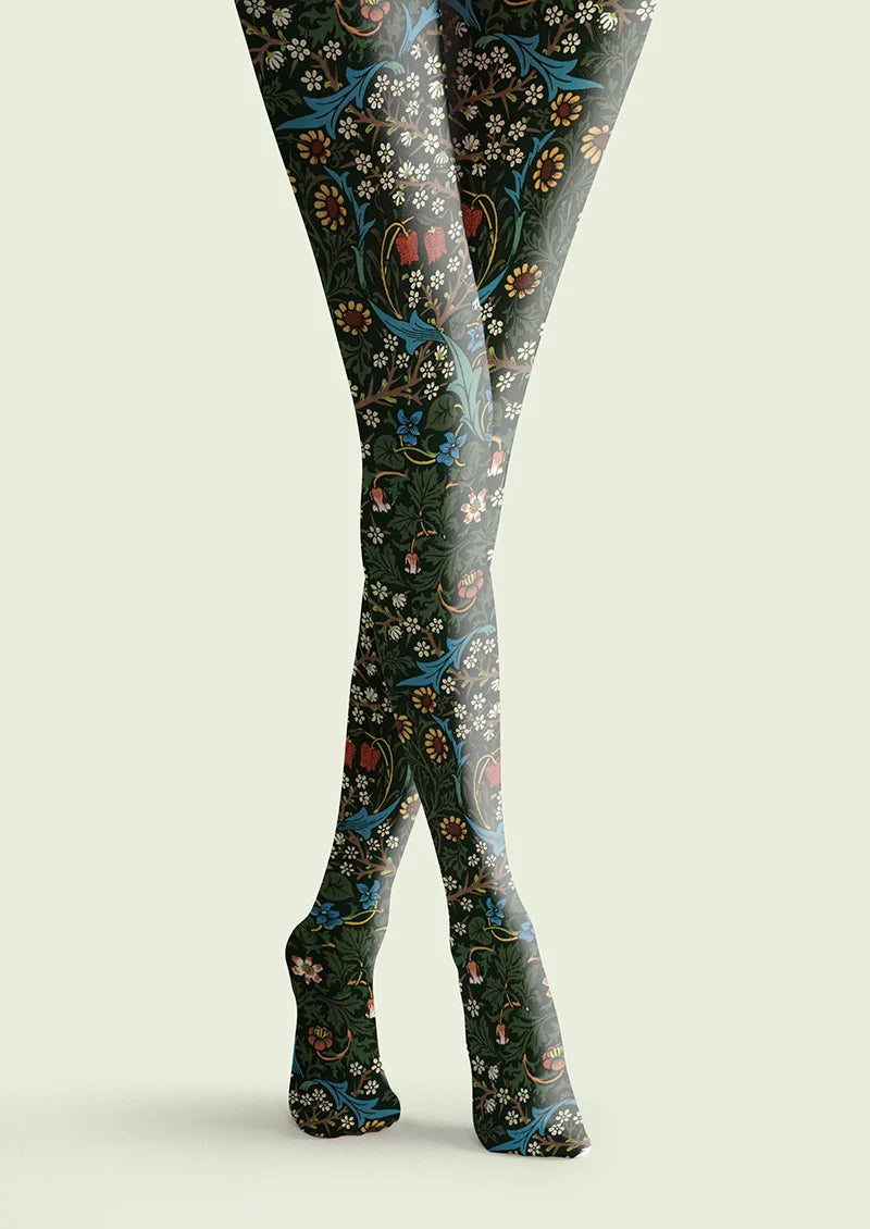 Viken Plan William Morris Florals Tights Hosiery Pantyhose