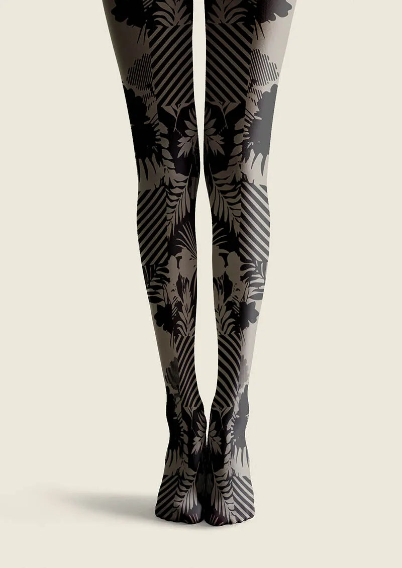 Viken Plan Baroque Bloom Copper Muse Tights Hosiery Pantyhose