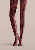 Viken Plan Burgundy check Tights Hosiery Pantyhose
