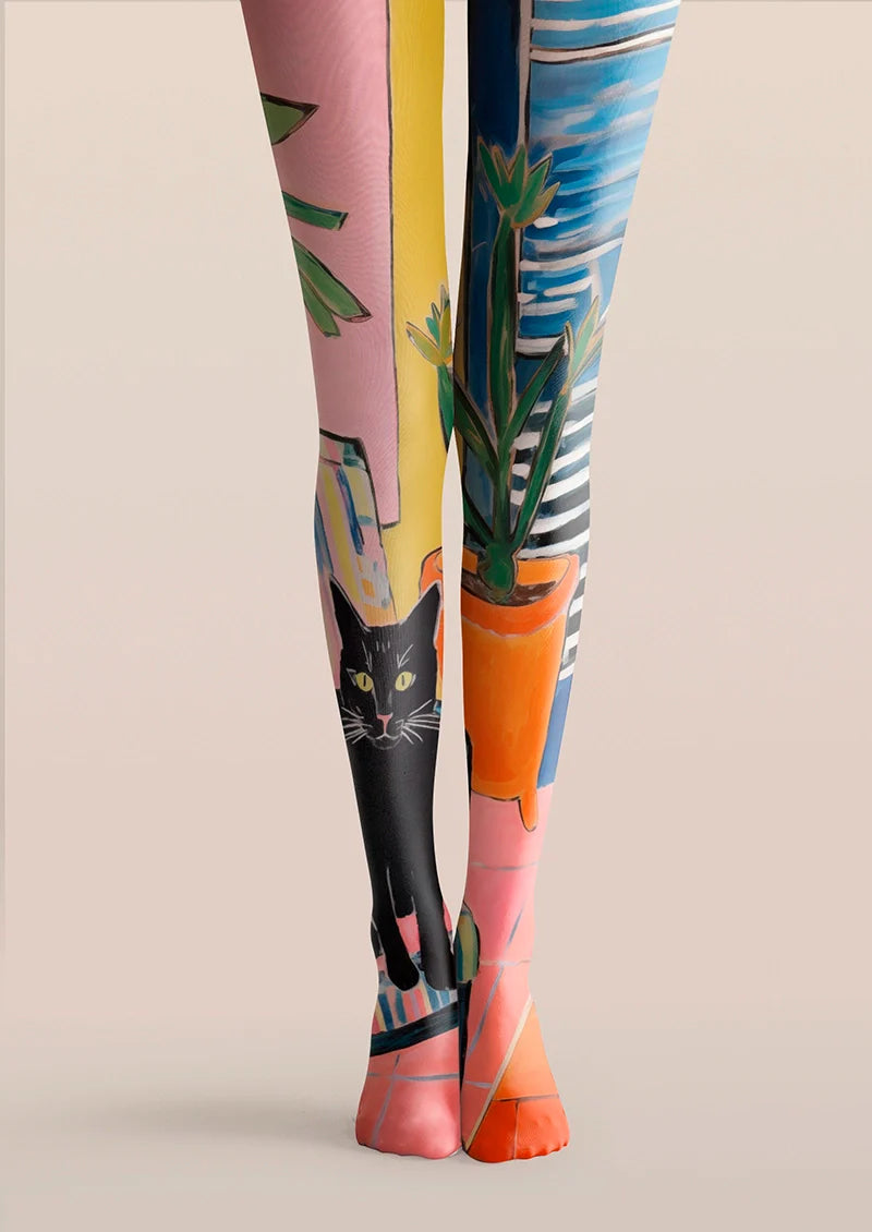 Viken Plan Cat of the Afternoon Tights Hosiery Pantyhose
