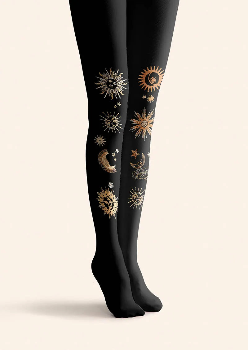 Viken Plan Bohemia Sun & Moon Spell Tights Hosiery Pantyhose