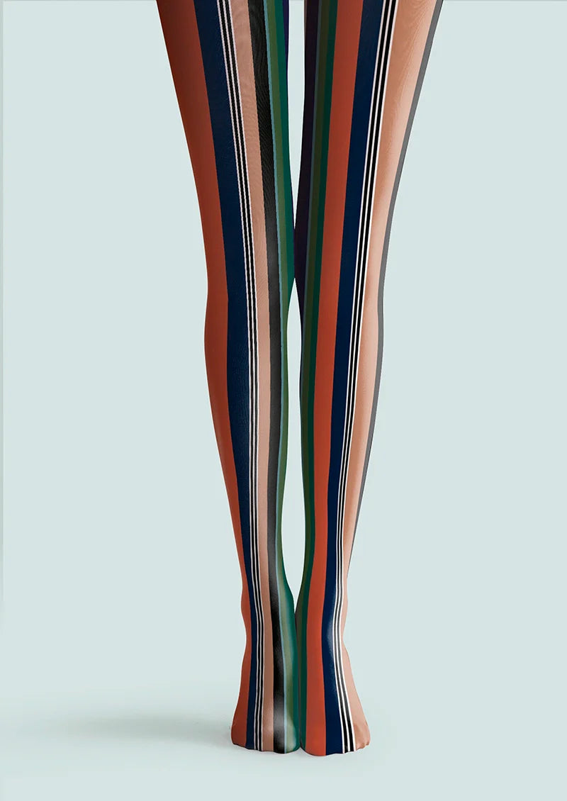 Viken Plan Dusty Striped Tights Hosiery Pantyhose