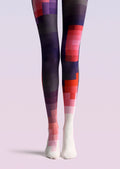 Viken Plan  PopArt Print Tights Cyberpunk Pantyhose/Tights [Pixel dusk]