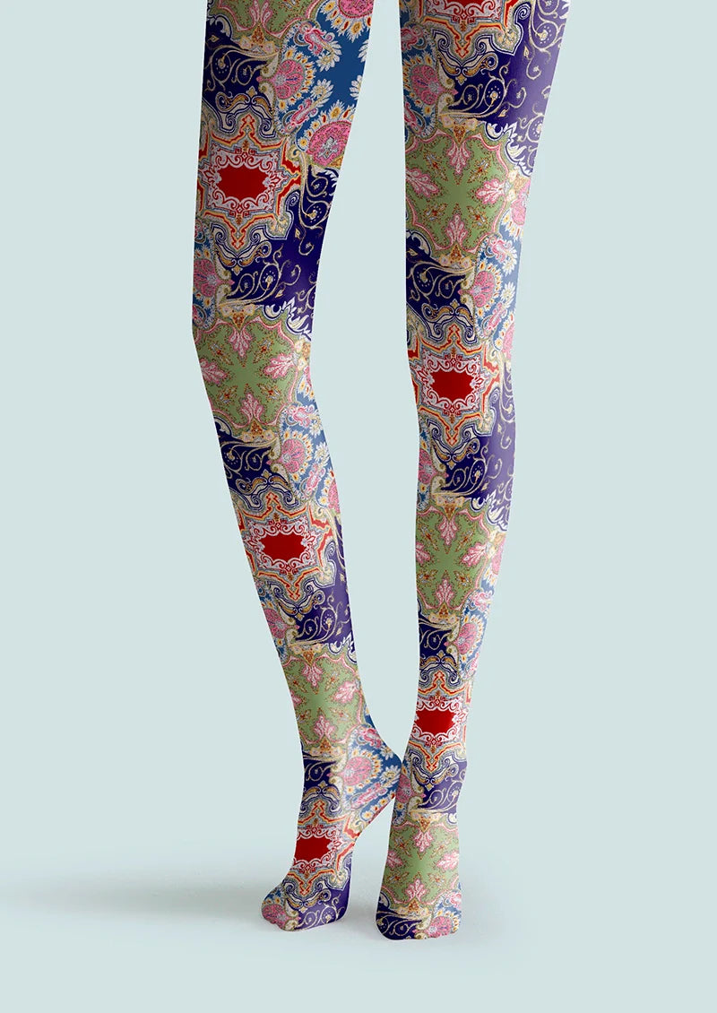 Viken Plan Painted Enamel Tights Hosiery Pantyhose