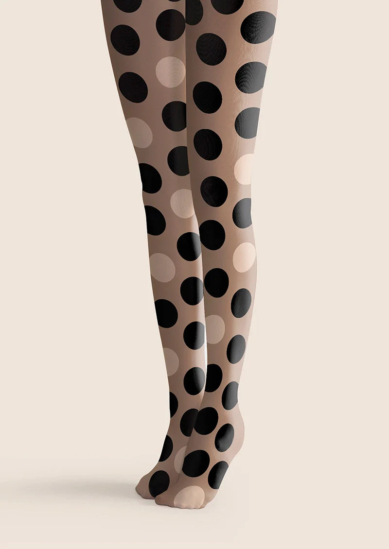 Viken Plan Bubble Tea Polka Dots Tights Hosiery Pantyhose