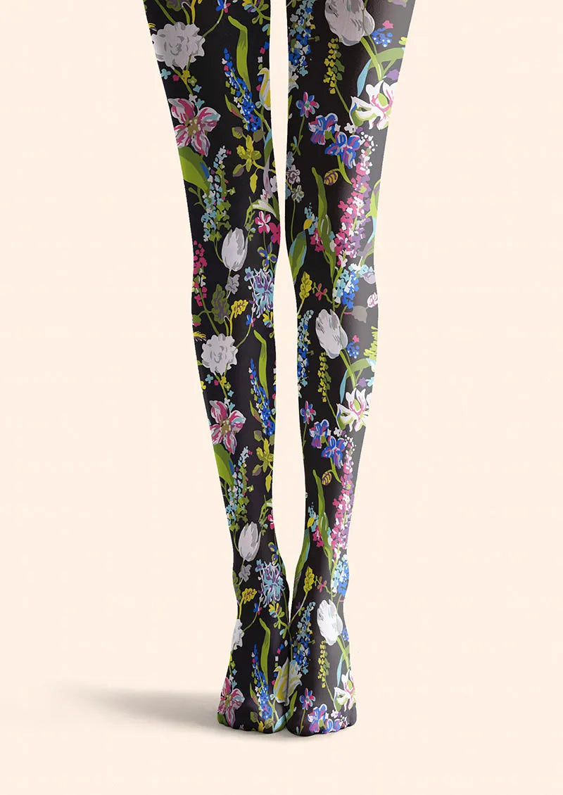 Viken Plan Floral pattern Wild Florals Tights Hosiery Pantyhose
