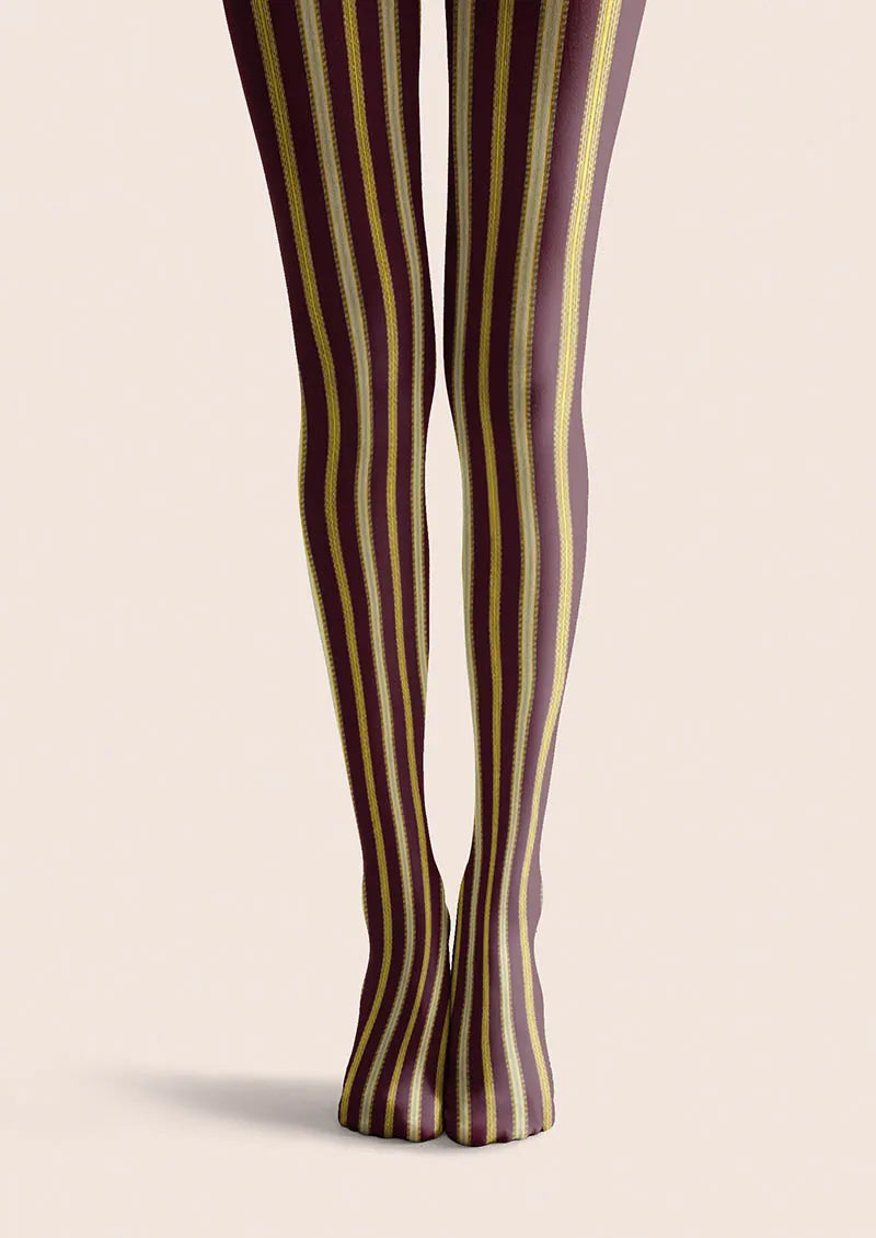 Viken Plan Retro Verticals Tights Hosiery Pantyhose