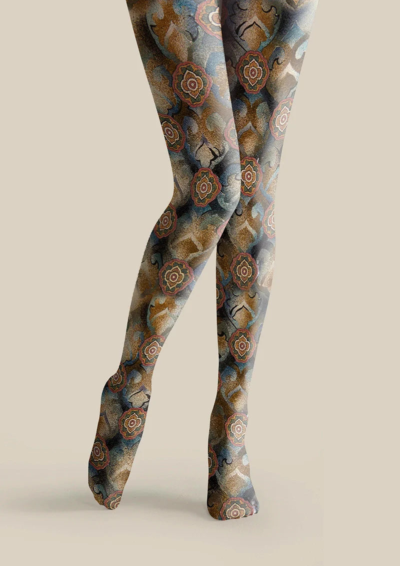 Viken Plan Lacquer Bloom Tights Hosiery Pantyhose