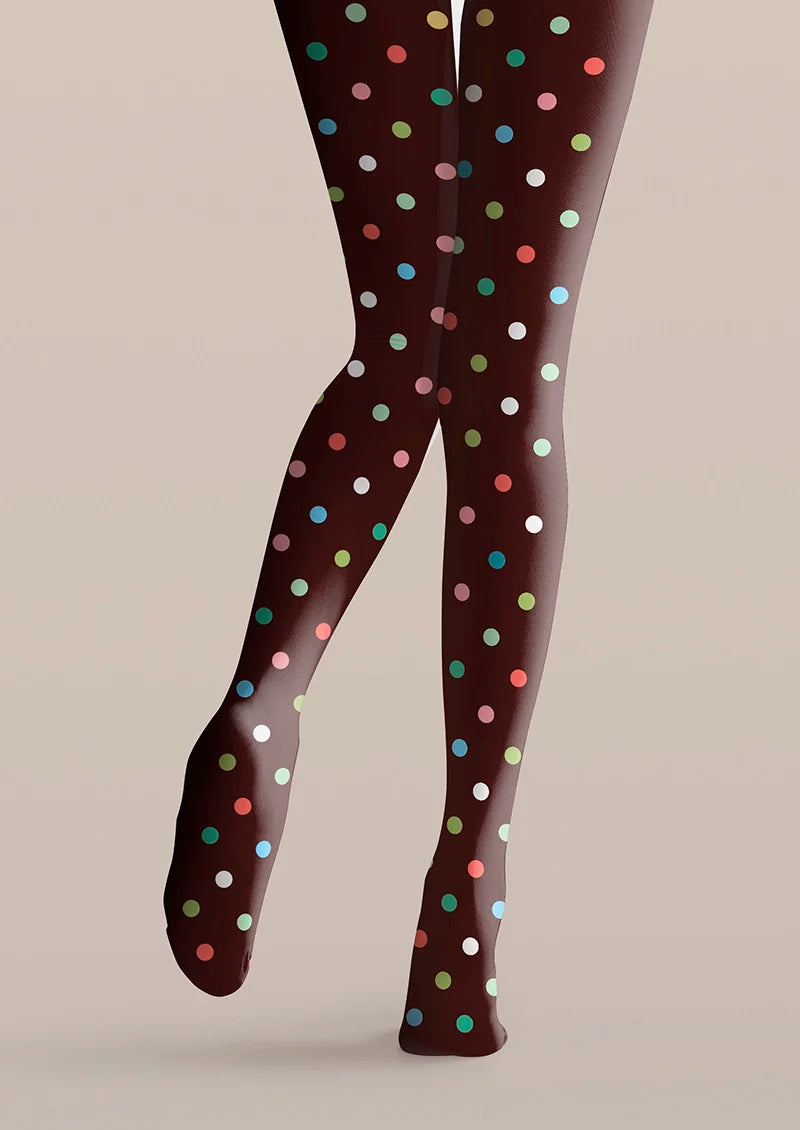 Viken Plan Colorful Polka Dots Tights Hosiery Pantyhose