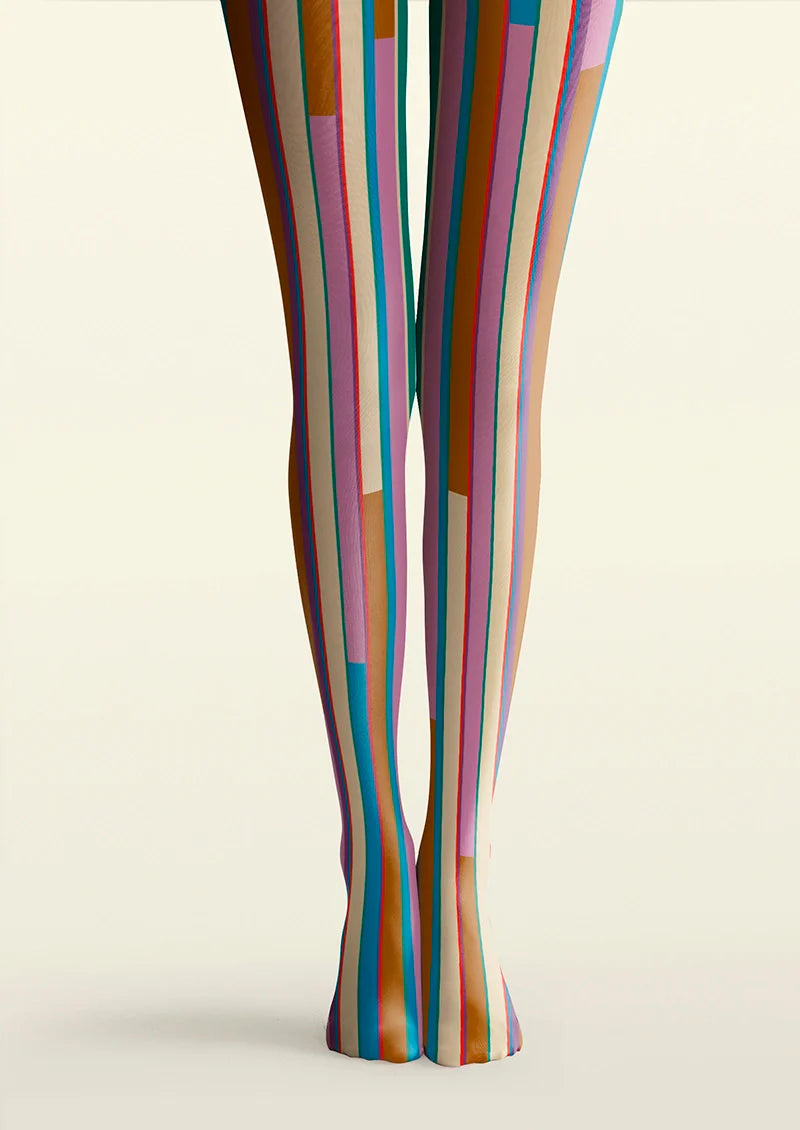 Viken Plan Broken Colors stripes Tights Hosiery Pantyhose