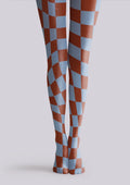 Viken Plan Purple-brown Checked Tights Hosiery Pantyhose
