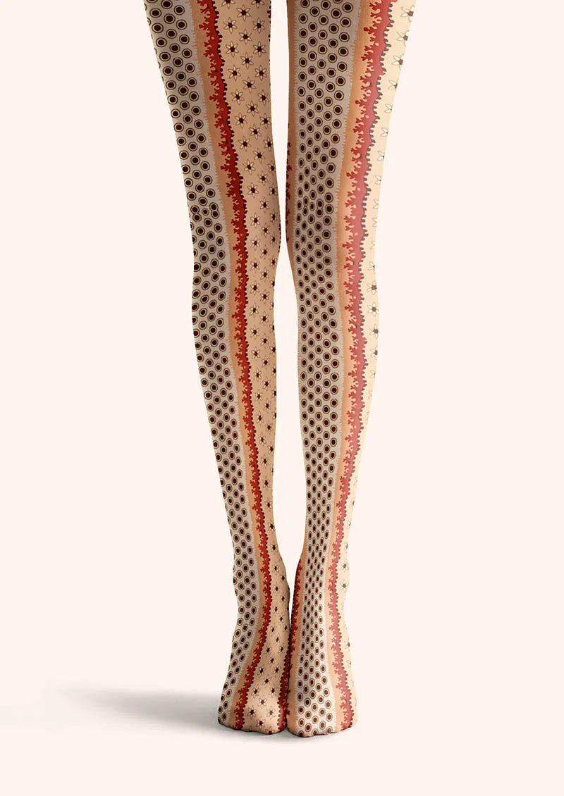 Viken Plan Dotline Stripes Tights Hosiery Pantyhose