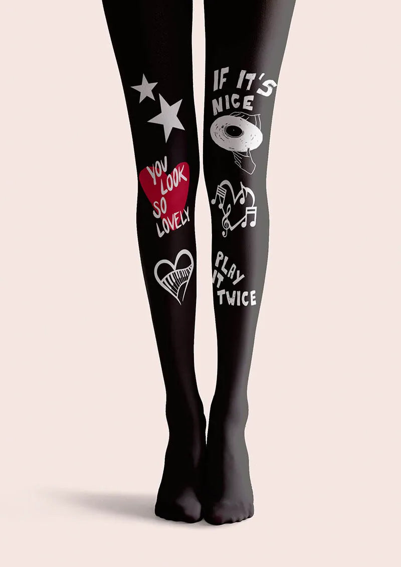 Viken Plan Musical elements Play It Loud Tights Hosiery Pantyhose