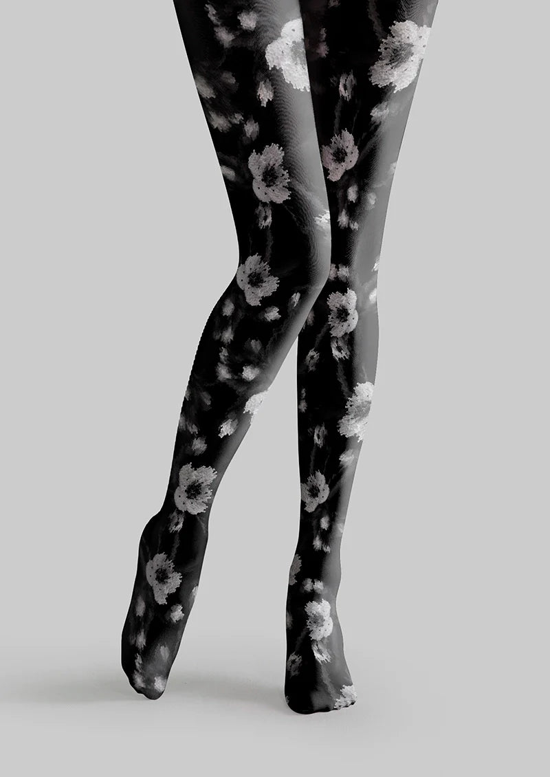 Viken Plan Night-Blooming Flower Tights Hosiery Pantyhose