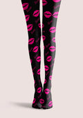 Viken Plan Valentine's Day Pop Heart Beat Tights Hosiery Pantyhose