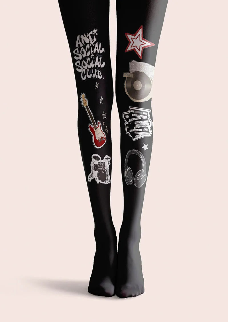 Viken Plan Musical elements Rock Statement Tights Hosiery Pantyhose