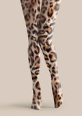 Viken Plan Blazing Leopard Print Tights Hosiery Pantyhose