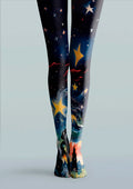 Viken Plan Colorful Starry Sky Tights Hosiery Pantyhose