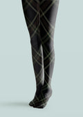 Viken Plan Darkness Check Plaid Tights Hosiery Pantyhose