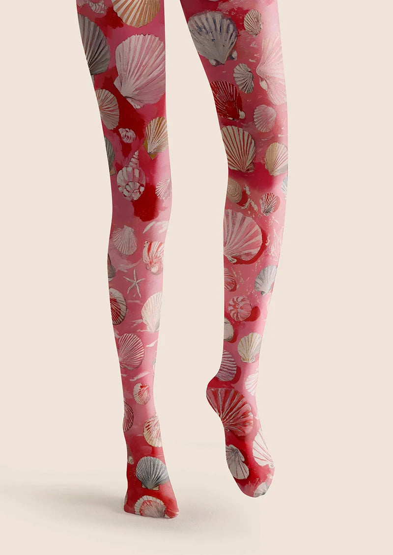 Viken Plan Pink Shell Tights Hosiery Pantyhose