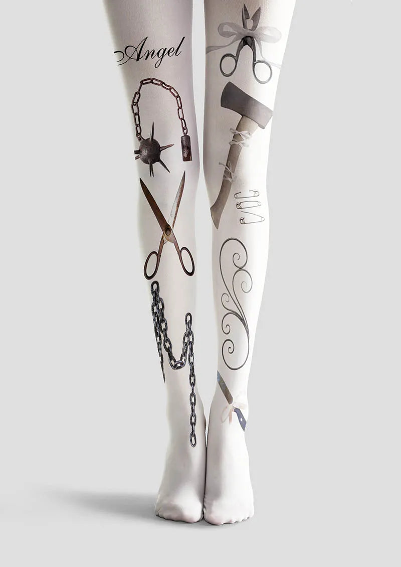 Viken Plan Angel Error Y2K Style Tights Hosiery Pantyhose