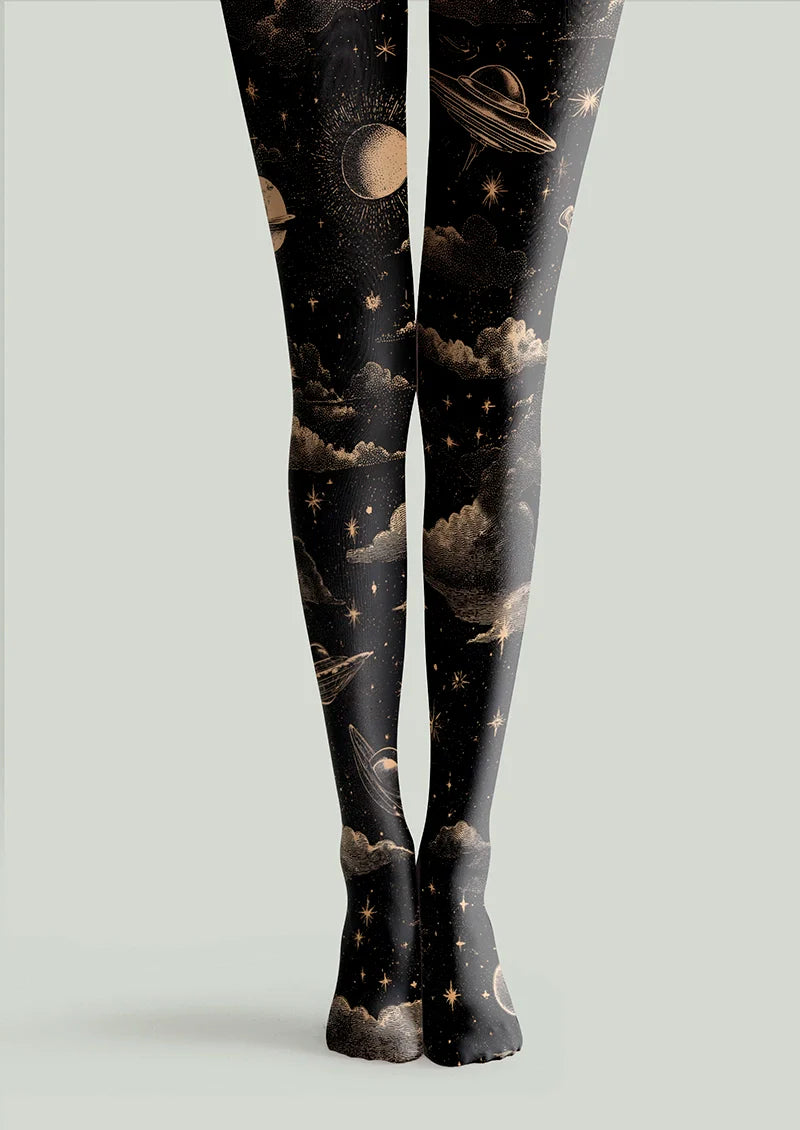 Viken Plan Flying Saucer Night Tights Hosiery Pantyhose