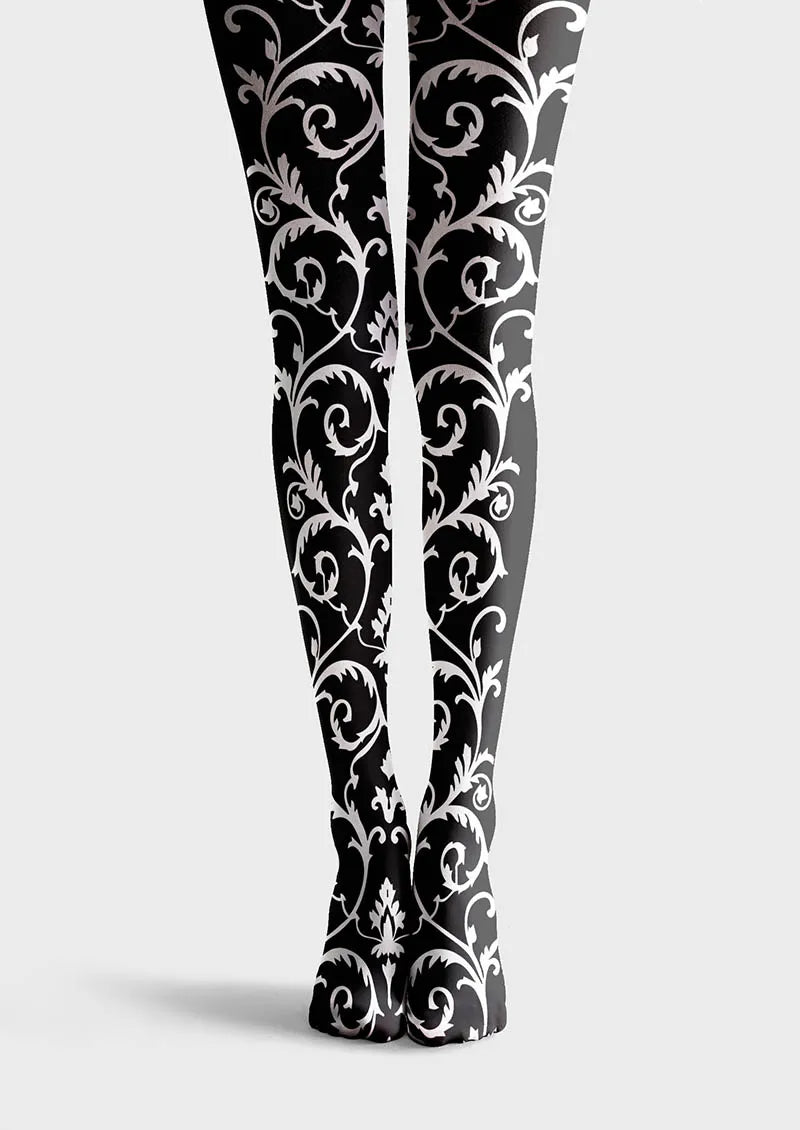 Viken Plan Baroque Bloom Tights Hosiery Pantyhose