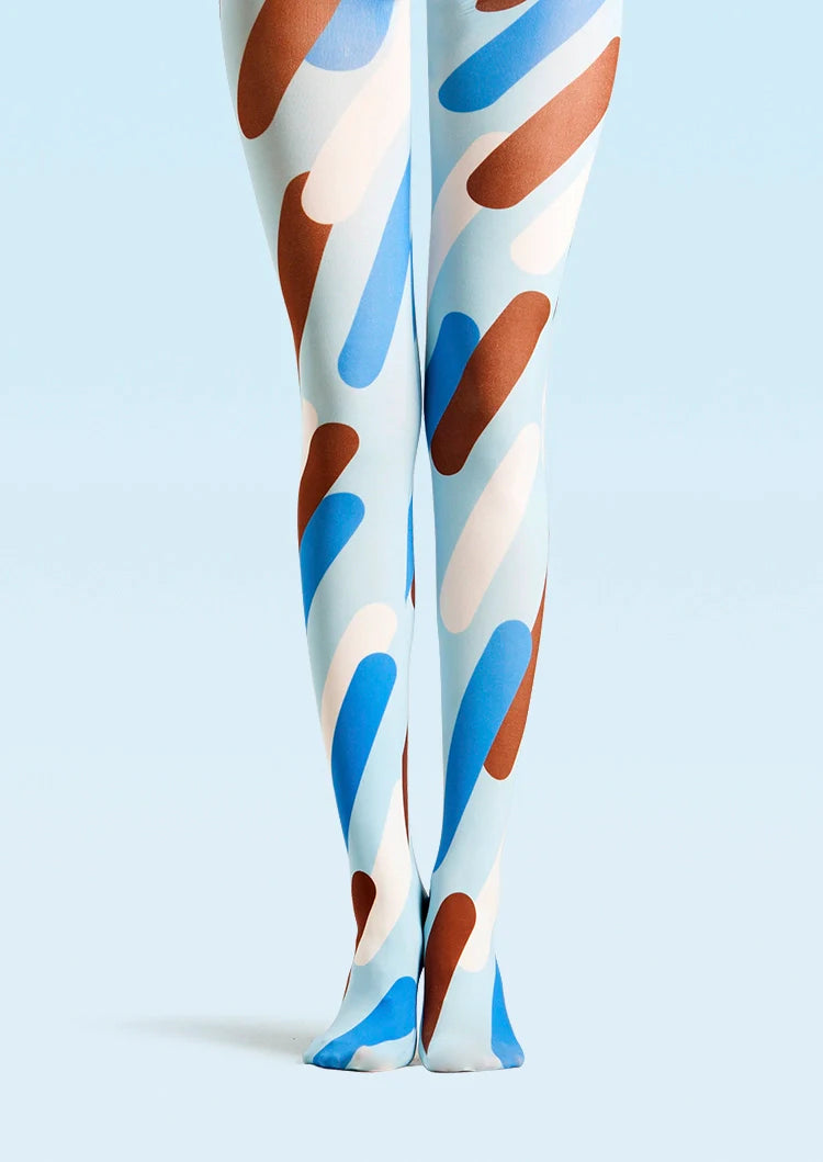 Viken Plan PopArt Print Cute Pantyhose/Tights [Circular stripes]