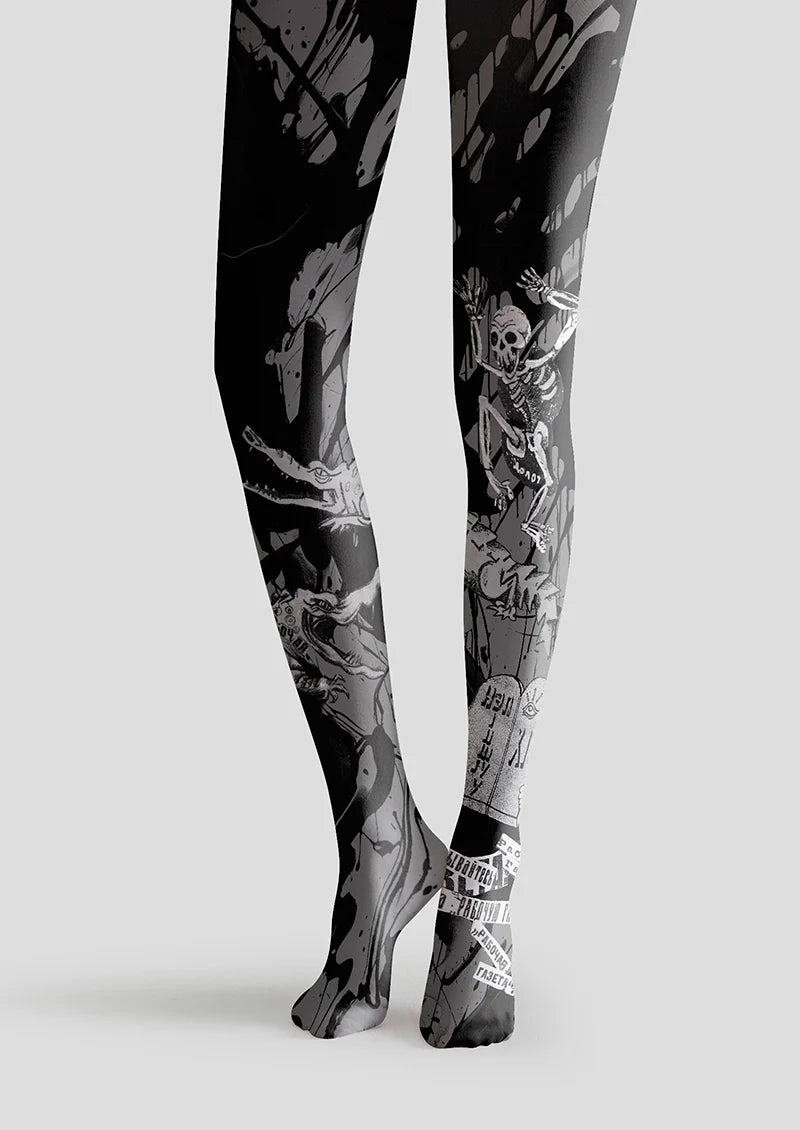 Viken Plan Skullgator Tights Hosiery Pantyhose