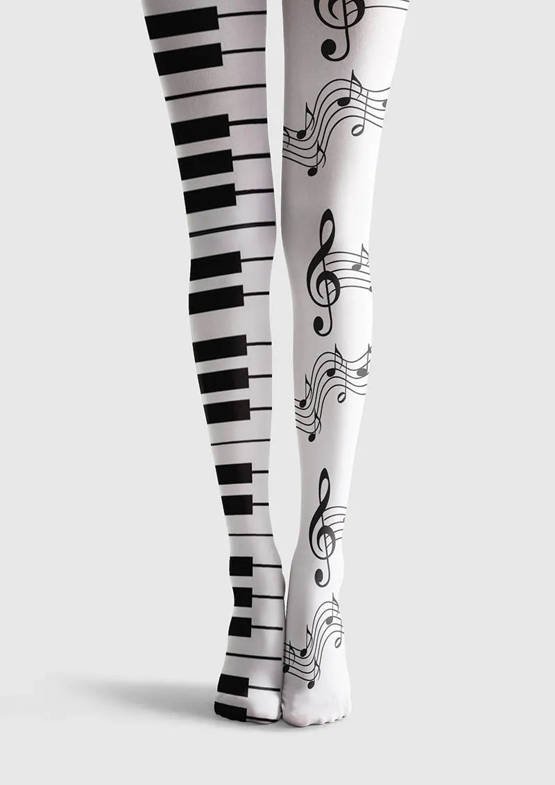 Viken Plan Musical elements Music Lines Tights Hosiery Pantyhose