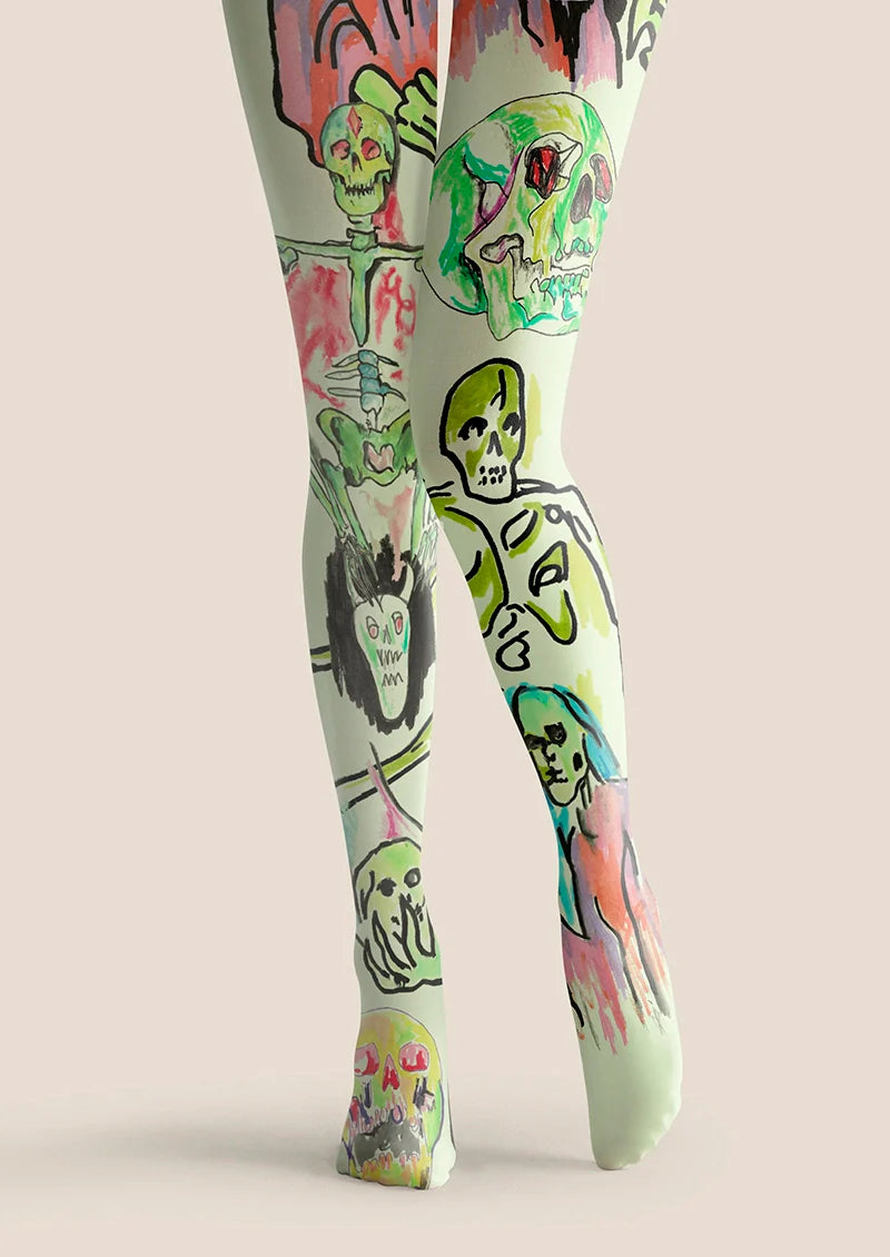 Viken Plan Noise Bone Tights Hosiery Pantyhose