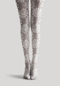 Viken Plan Lace Print Snowflake Lace Tights Hosiery Pantyhose