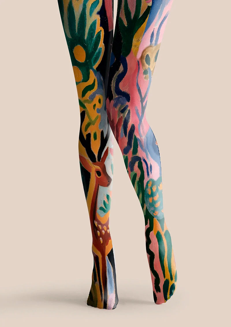 Viken Plan Deer whisper Meadow Tights Hosiery Pantyhose